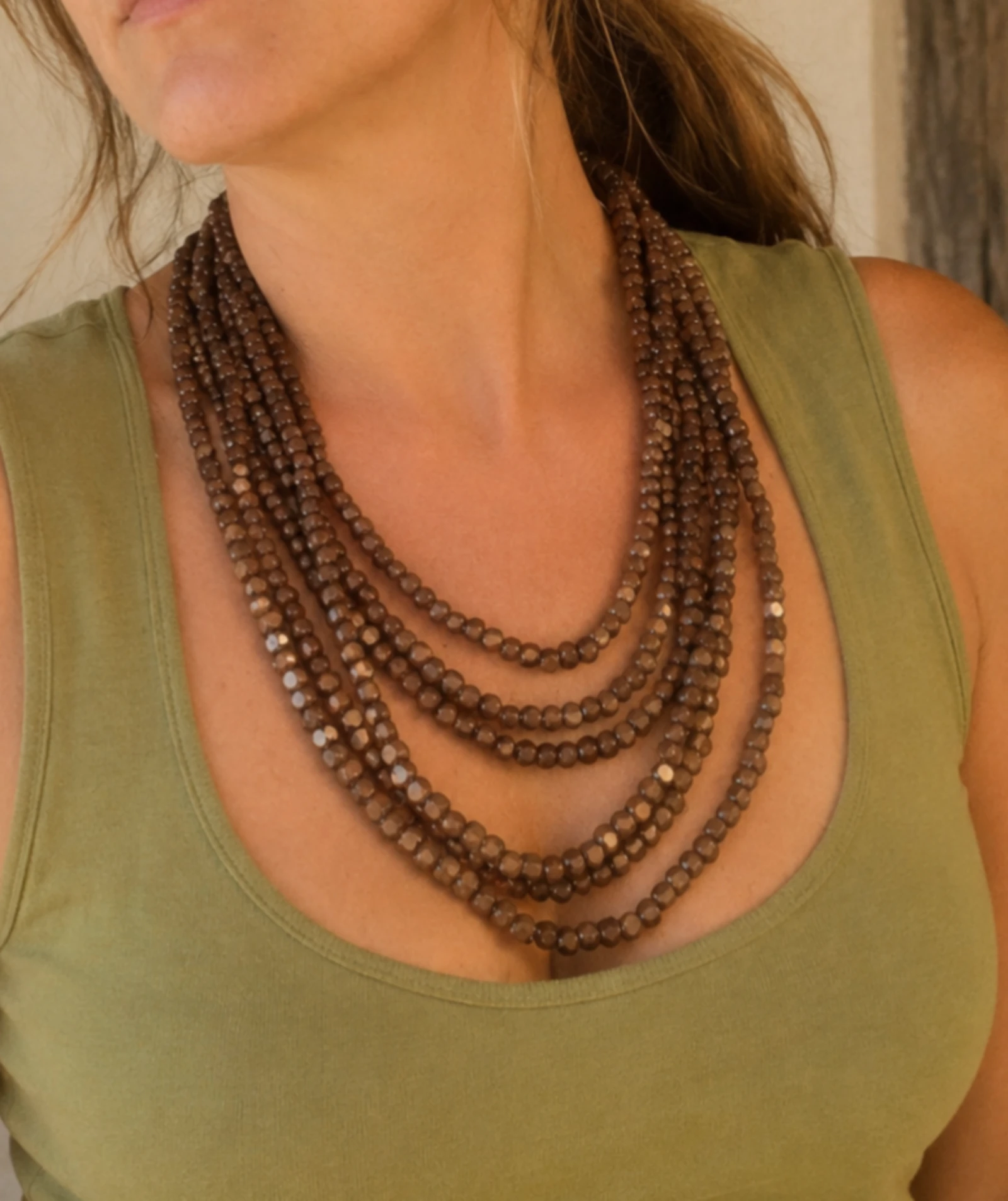Collar cuentas de madera 🤎